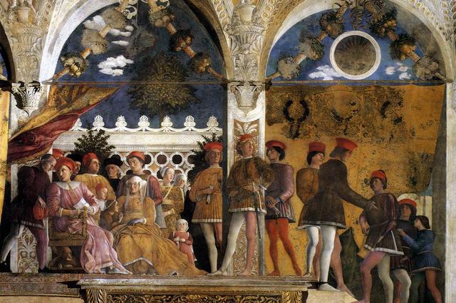Автор: Андреа Мантенья - Web Gallery of Art:   Изображение  Info about artwork, Общественное достояние, https://commons.wikimedia.org/w/index.php?curid=15497637 Камера дельи Спози Андреа Мантенья